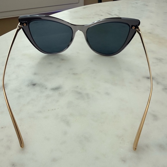 Dolce & Gabbana Black transparent Sunglasses with Gold Accents - Picture 3 of 7